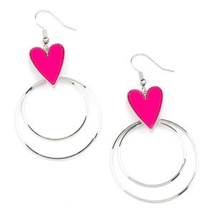♥️ Heart shaped earrings - Pink